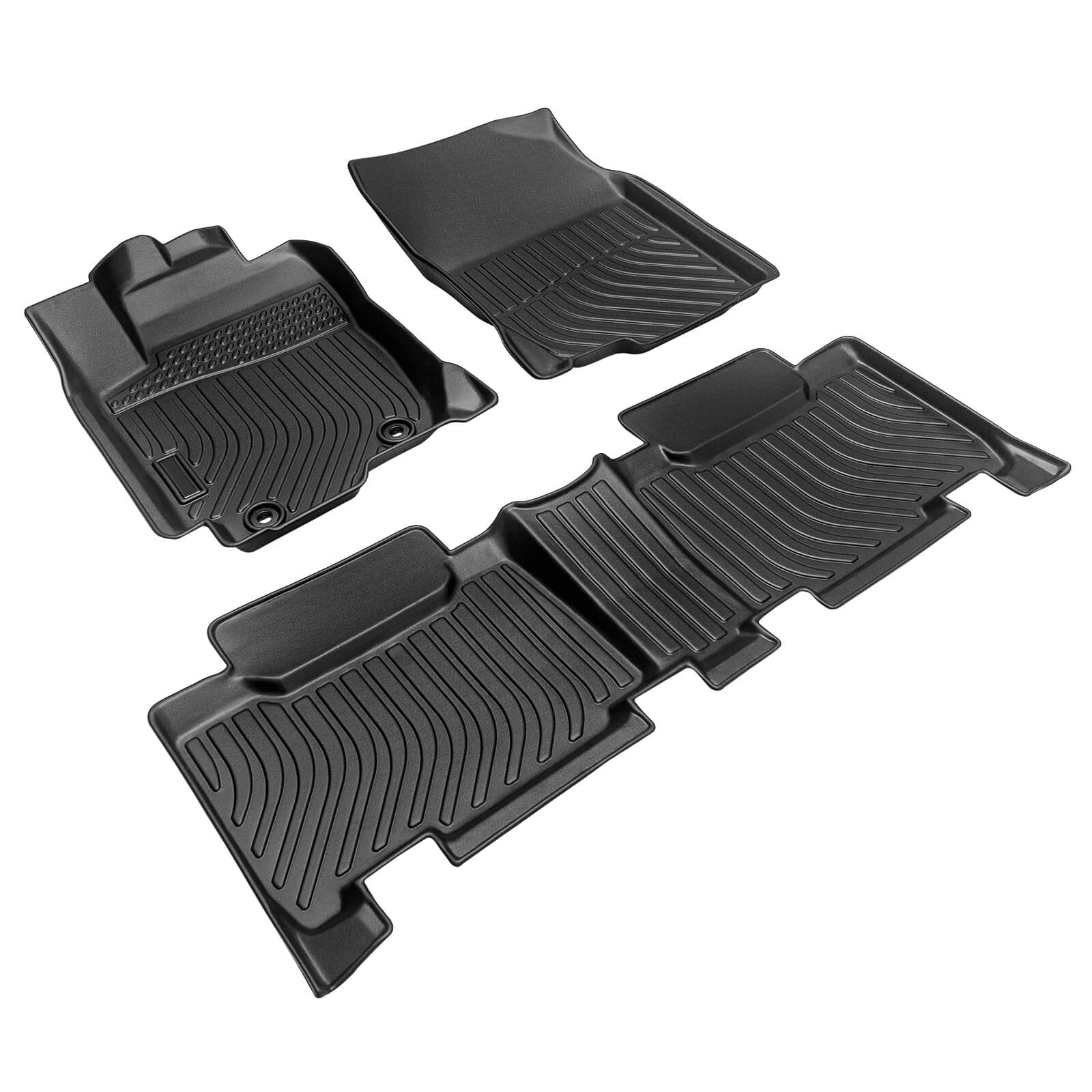 For Toyota RAV4 2013-2018 Floor Mats, 1st & 2nd Row Liner Set, Custom Fit TPE All Weather Car Liners