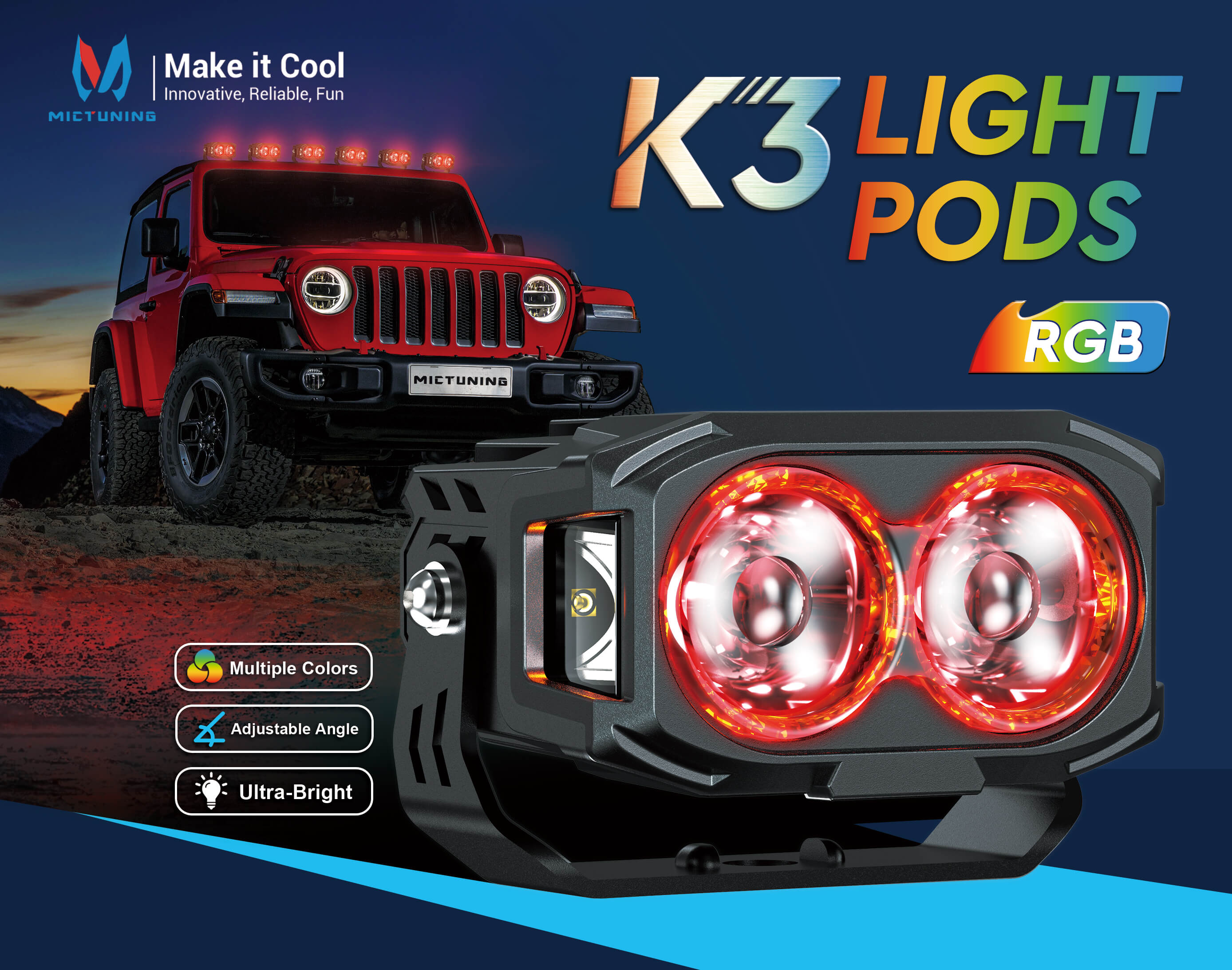 MICTUNING K3 Light Pods