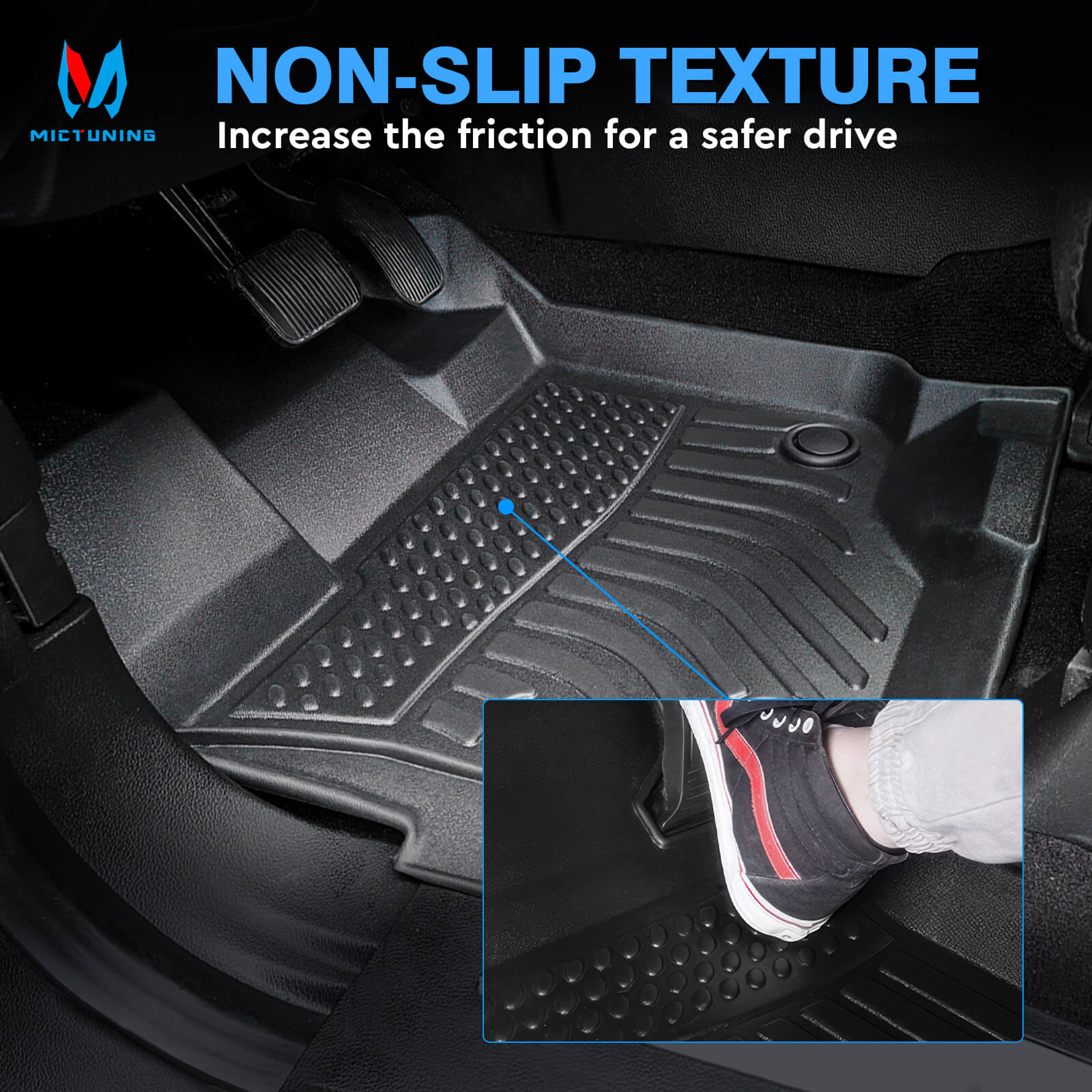 For Ford F-150 SuperCrew Cab 2015-2022 Floor Mats, 1st & 2nd Row Liner Set, Custom Fit TPE All Weather Car Liners