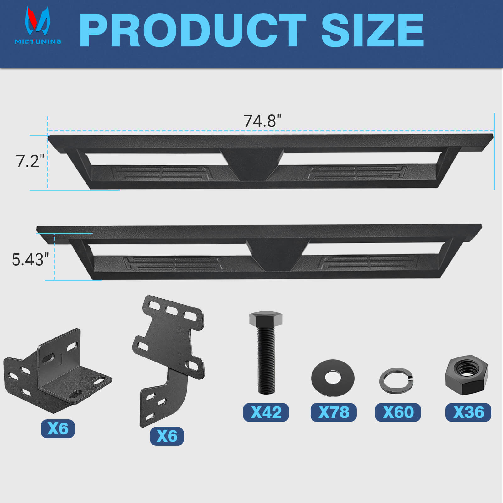 2019-2023 Dodge Ram 1500 Quad Cab/Extended Cab New Body Style Side Running Boards, Heavy-Duty Side Steps