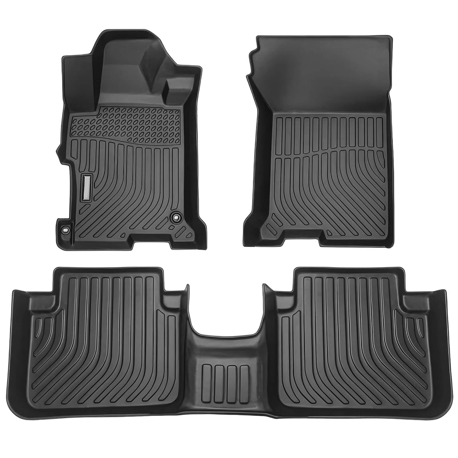 For Honda Accord Sedans 2013-2017 Floor Mats, Front and Rear Row Liner Set, Custom Fit TPE All Weather Car Liners