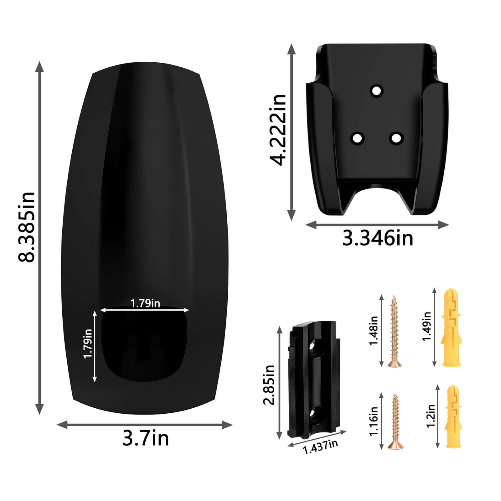 Charging Cable Holder for Tesla, Wall Mount UMC Connector Adapter Organizer Bracket, Compatible with Model 3 Model Y Model X Model S