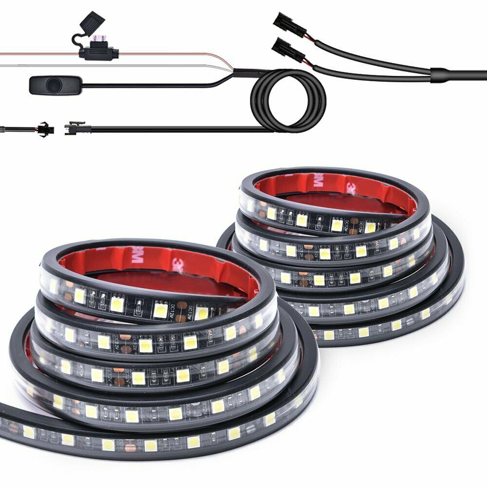 2Pcs 60" LED Cargo Truck Bed Light Strip Lamp Lighting Kit Waterproof