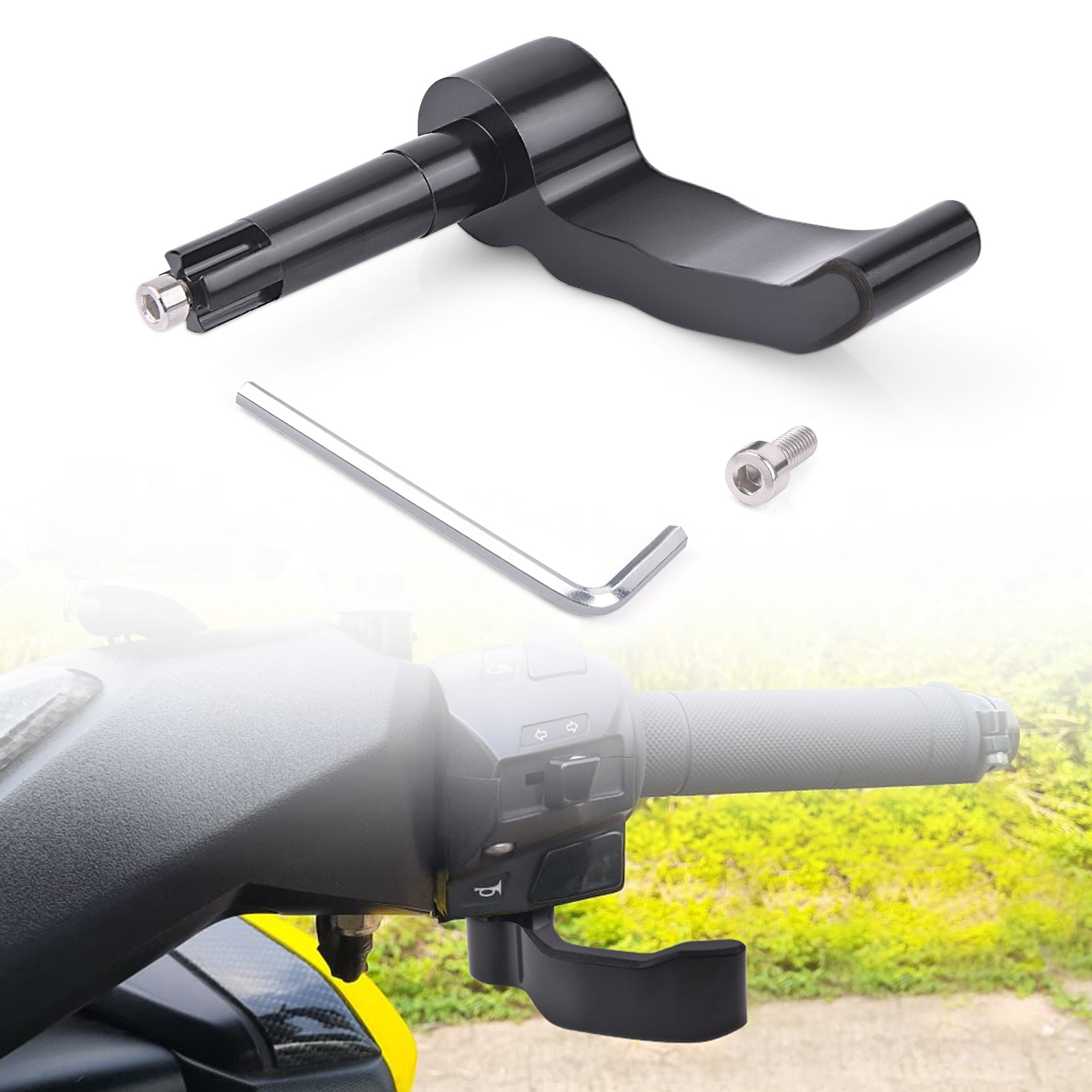 Thumb Throttle Lever Replacement Aluminum Compatible with 2009-2022 Polaris Sportsman 450 550 570 850 1000 Black