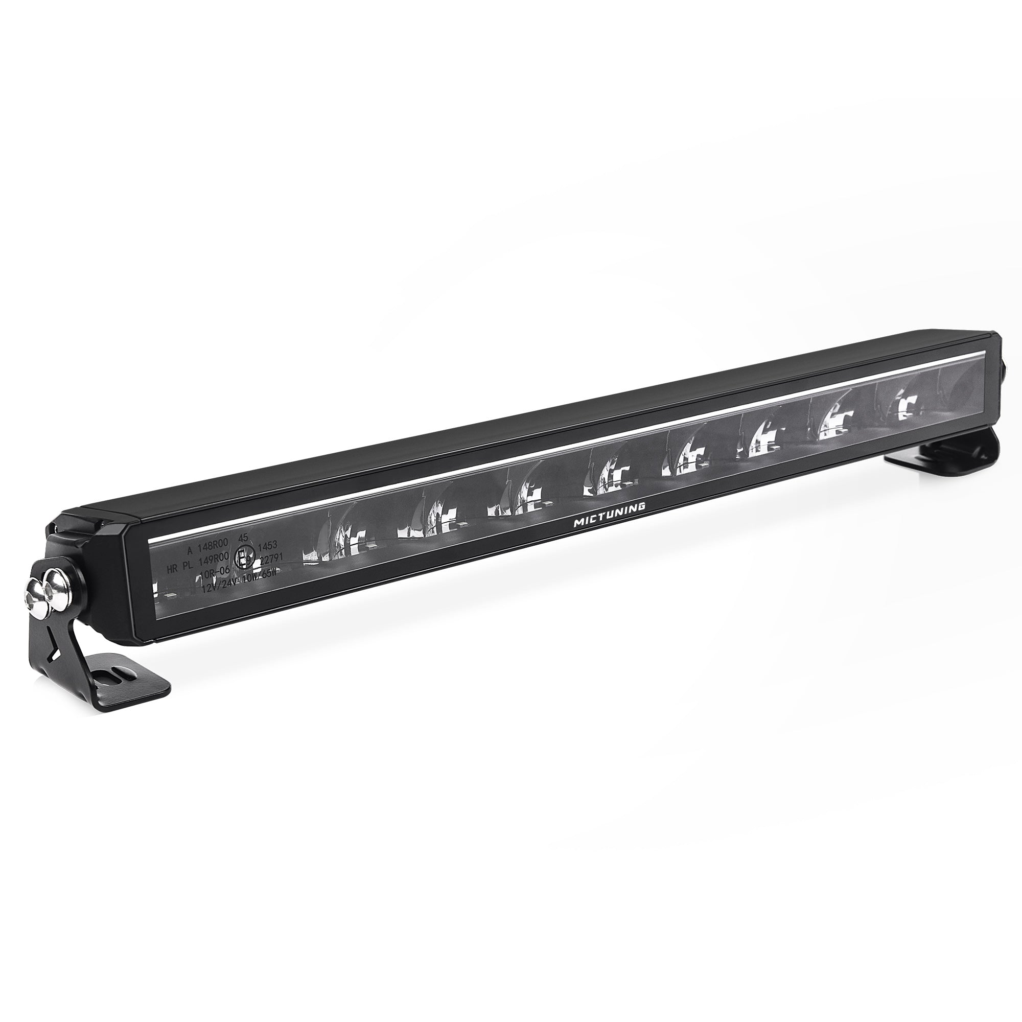 75W 22Inch Single Row LED Light Bar, Innovative Bezel-Less LED Driving Fog Light IP67 Waterproof 2 Style Mounting Brackets