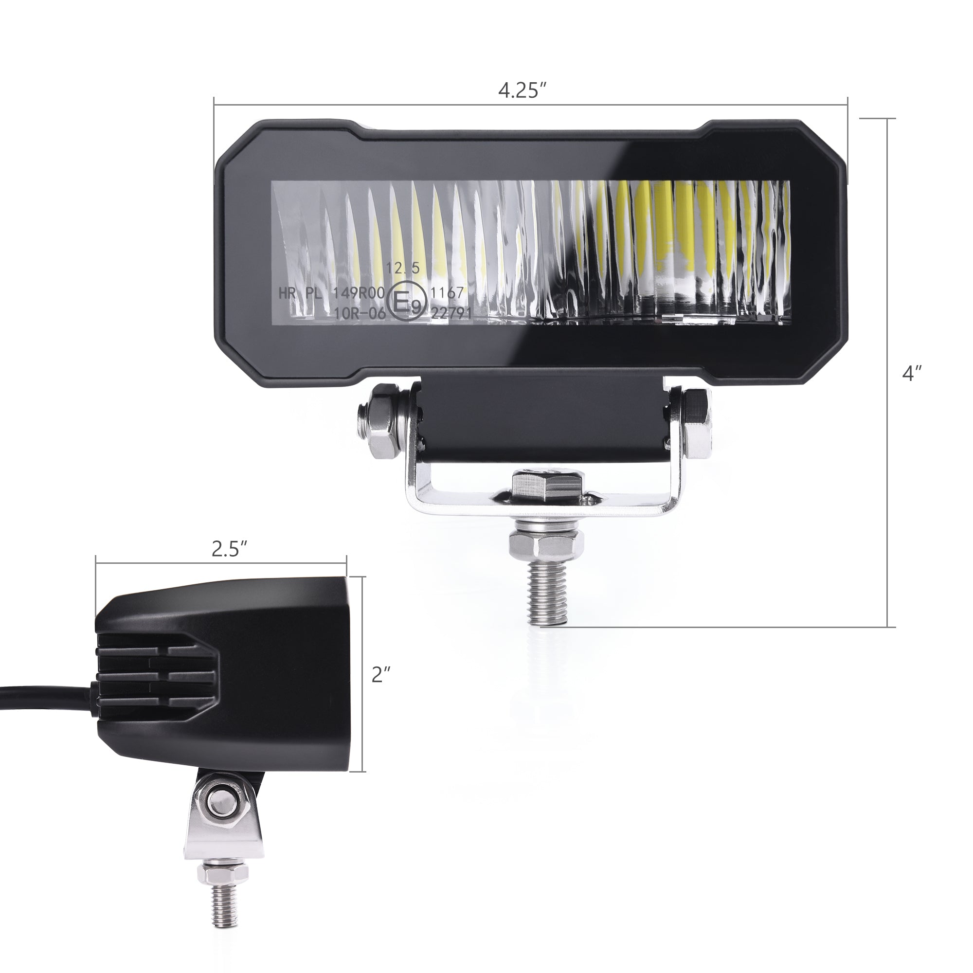 LED Pods Light Innovative Bezel-Less LED Driving Spot Light Fog Light, IP67 Waterproof-2 pack