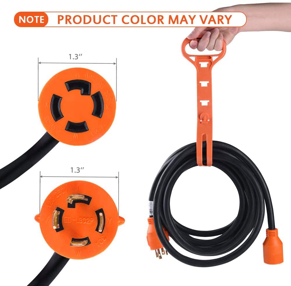 20ft Heavy Duty Generator Cord L14-30 30A 10AWG Gauge Generator Extension Power Cord