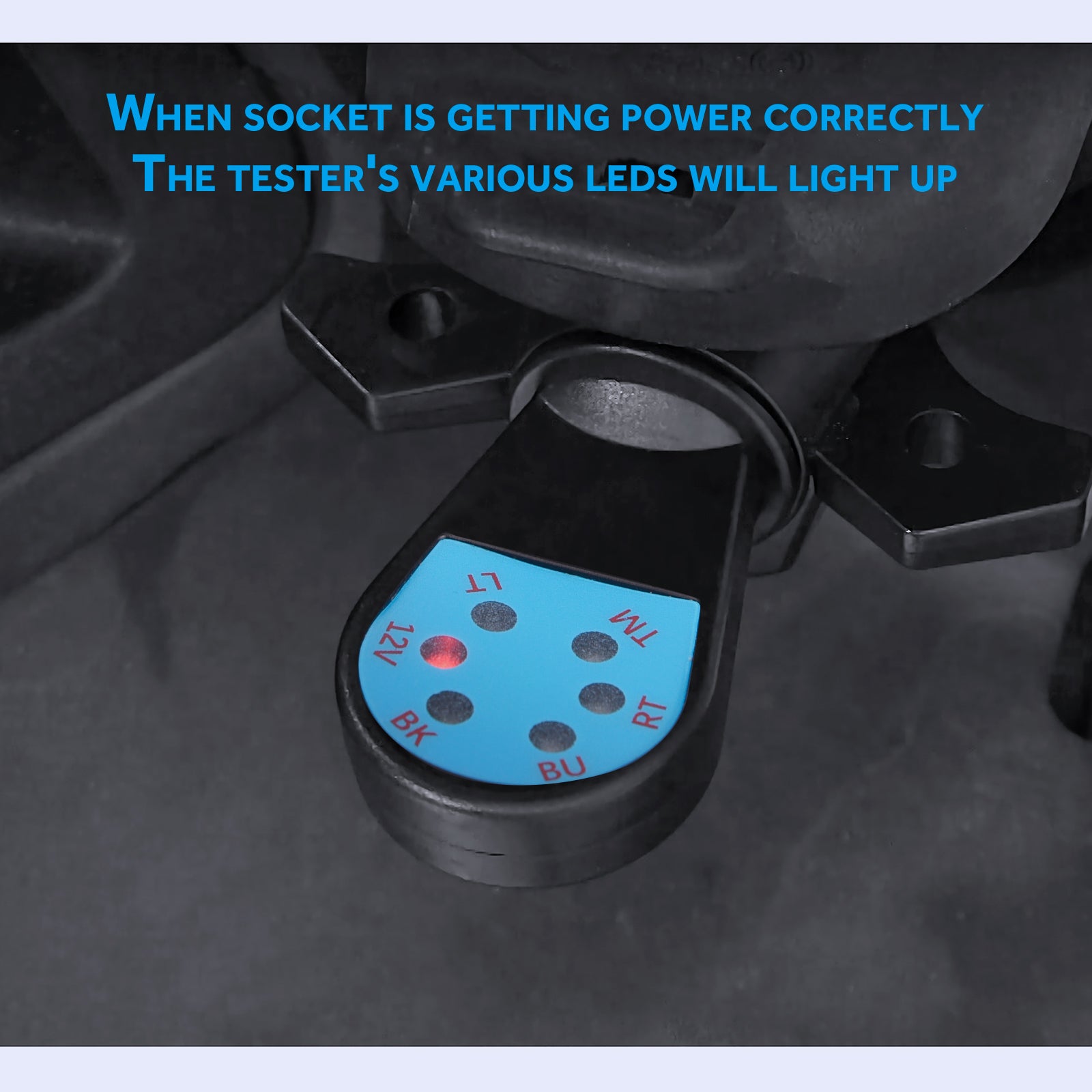 7 Way Blade Trailer Connector Tester with Red LEDs