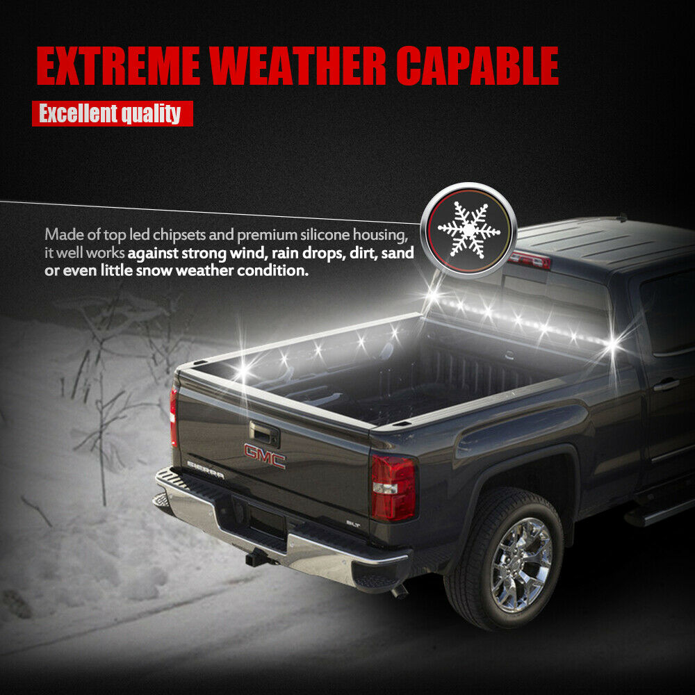 2Pcs 60" LED Cargo Truck Bed Light Strip Lamp Lighting Kit Waterproof