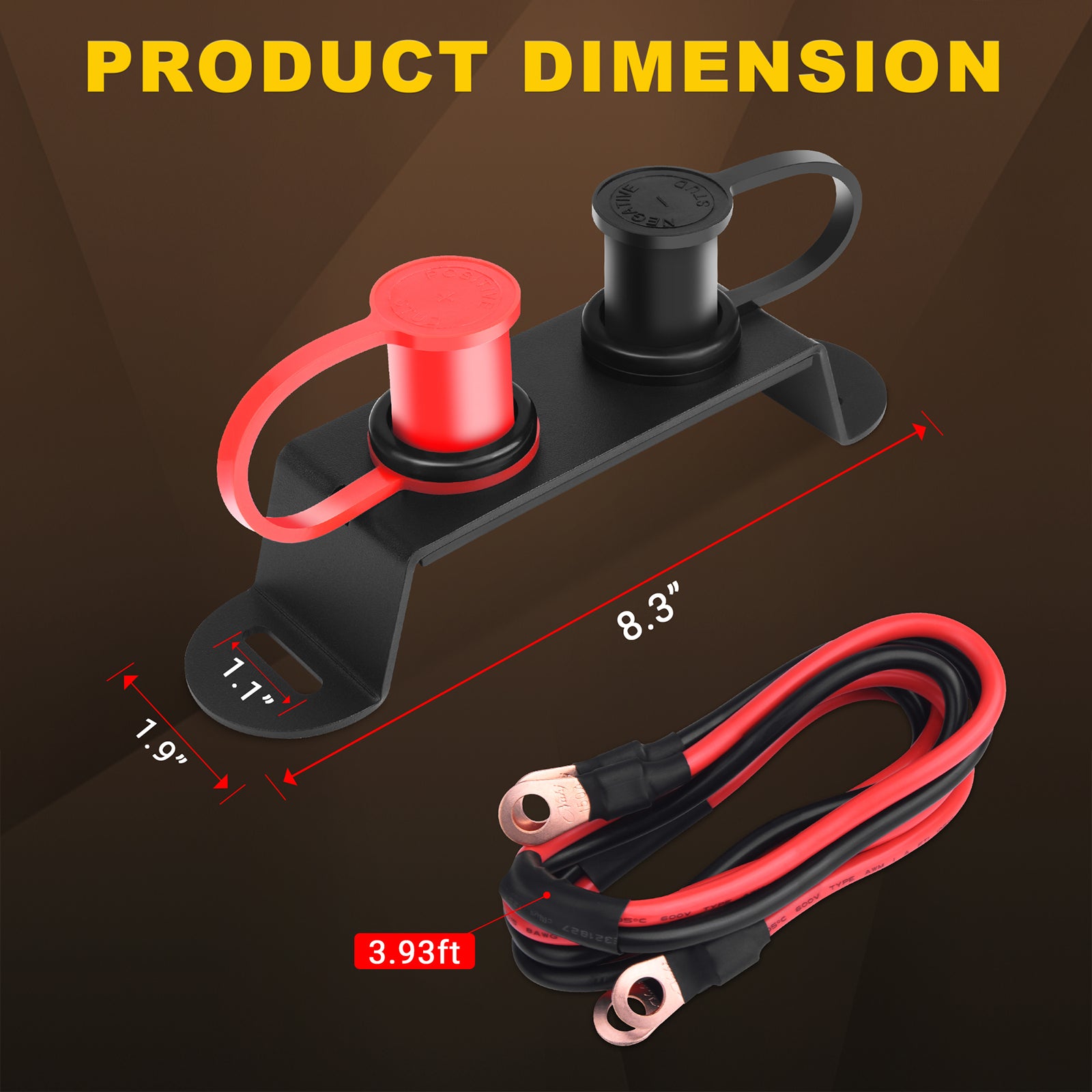 UTV Battery Jump Post Starter Jumpstart Battery Terminals Relocation Kit, Quick & Easy Charging