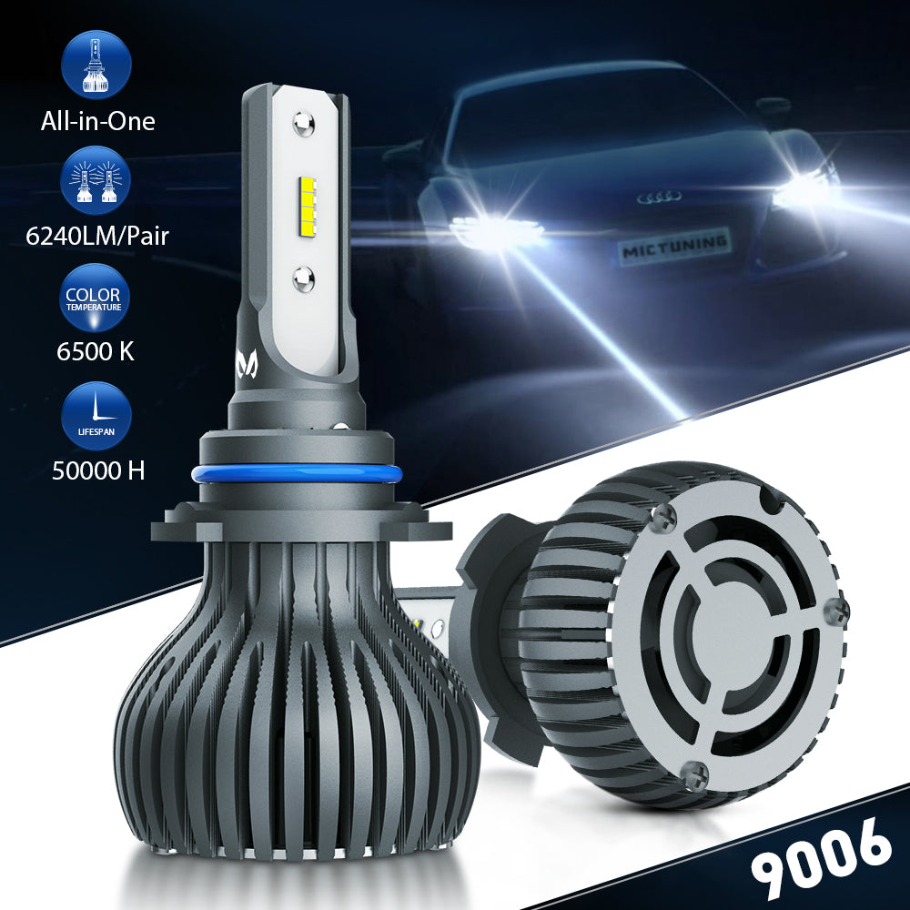 9006/HB4 LED Headlight Bulbs All-in-One Conversion Kit - 60W 6240LM LED Headlamp | 6500K Cool White | Plug-N-Play