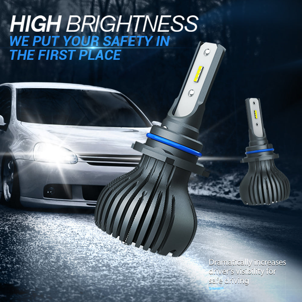 9006/HB4 LED Headlight Bulbs All-in-One Conversion Kit - 60W 6240LM LED Headlamp | 6500K Cool White | Plug-N-Play