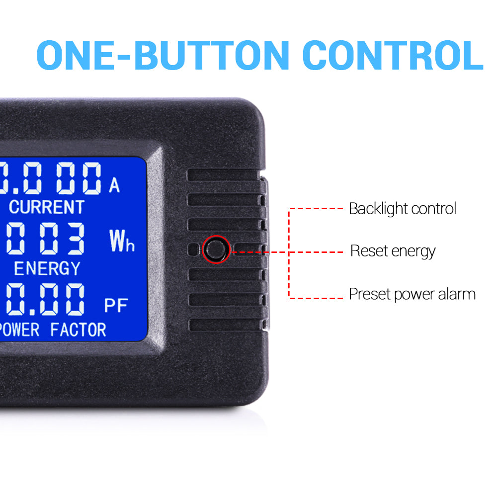 AC Digital Multimeter Ammeter Voltmeter with LCD Display 80-260V 100A Current Transformer for Home Appliances