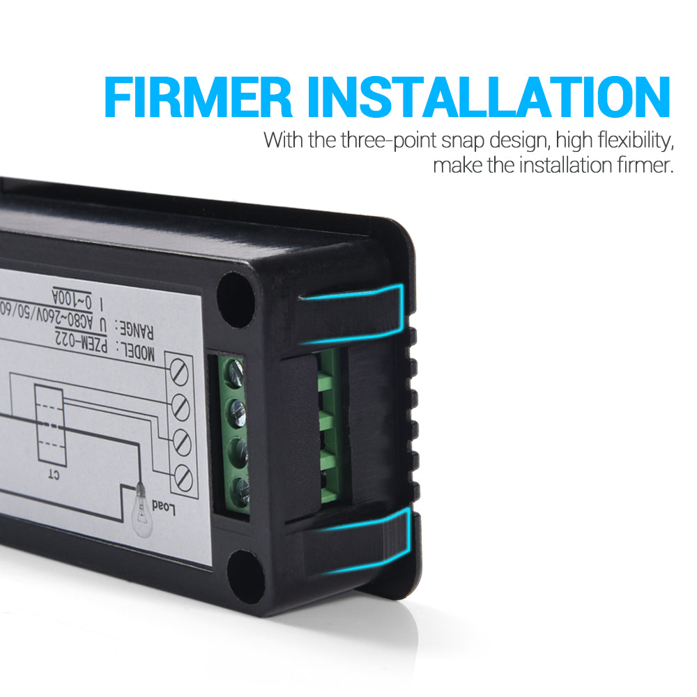 AC Digital Multimeter Ammeter Voltmeter with LCD Display 80-260V 100A Current Transformer for Home Appliances