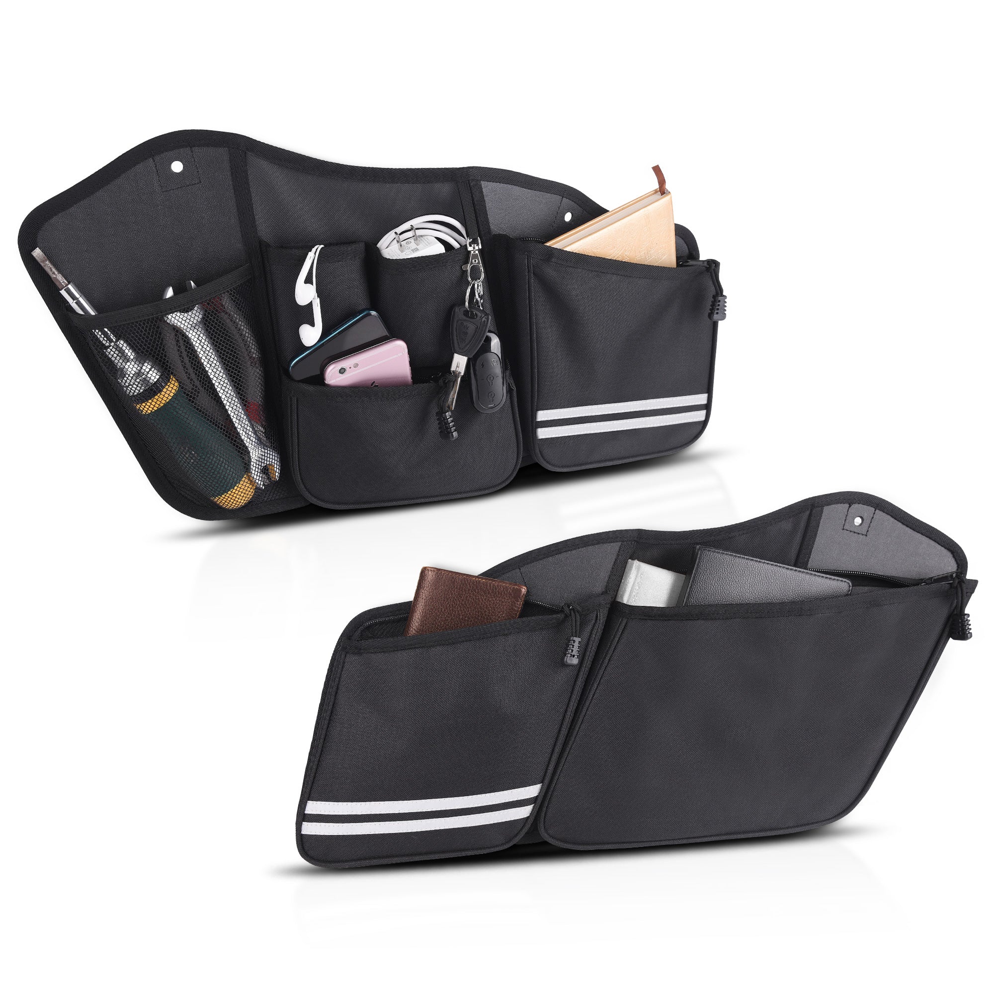 Saddle Bags Organizers Saddlebag Side Storage Bag for 2014-2020 Street Glide Road King Road Glide Electra Glide, 2 pack