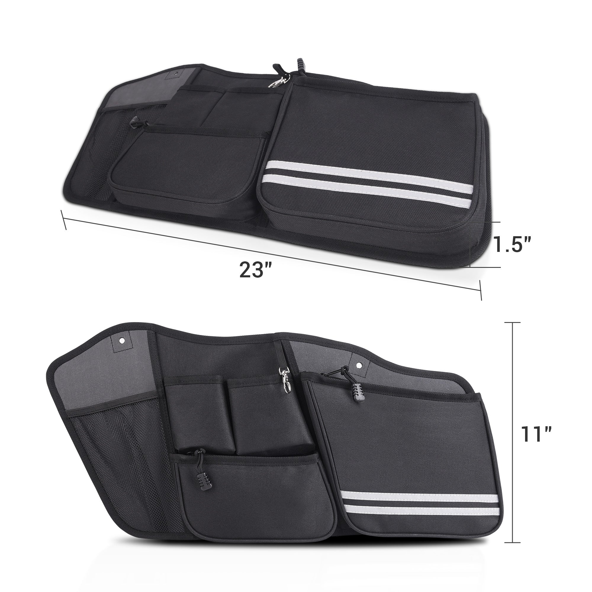 Saddle Bags Organizers Saddlebag Side Storage Bag for 2014-2020 Street Glide Road King Road Glide Electra Glide, 2 pack