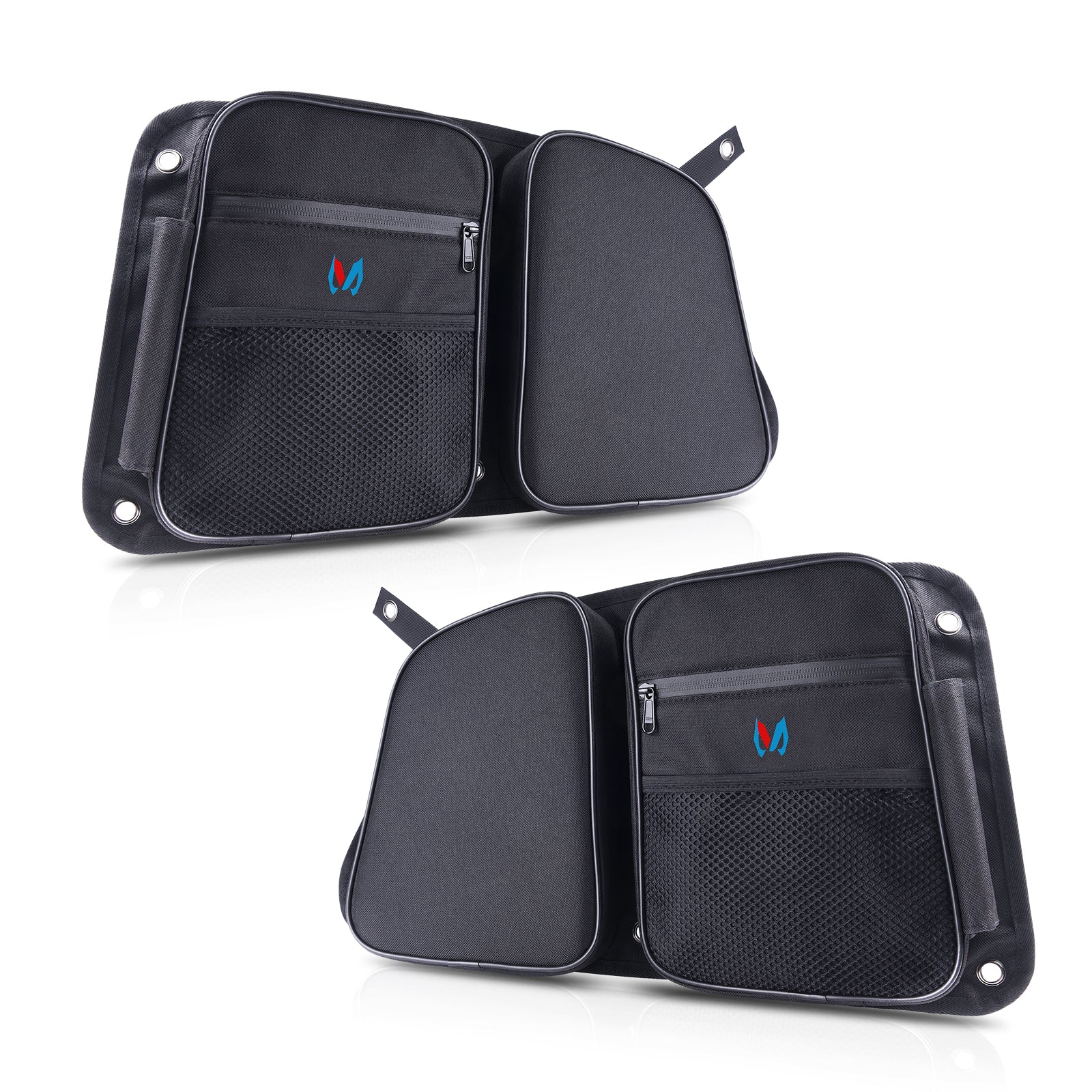 RZR Rear Door Bags Passenger and Driver Side Storage Bag Set with Knee Protection Pad & Cup Holder