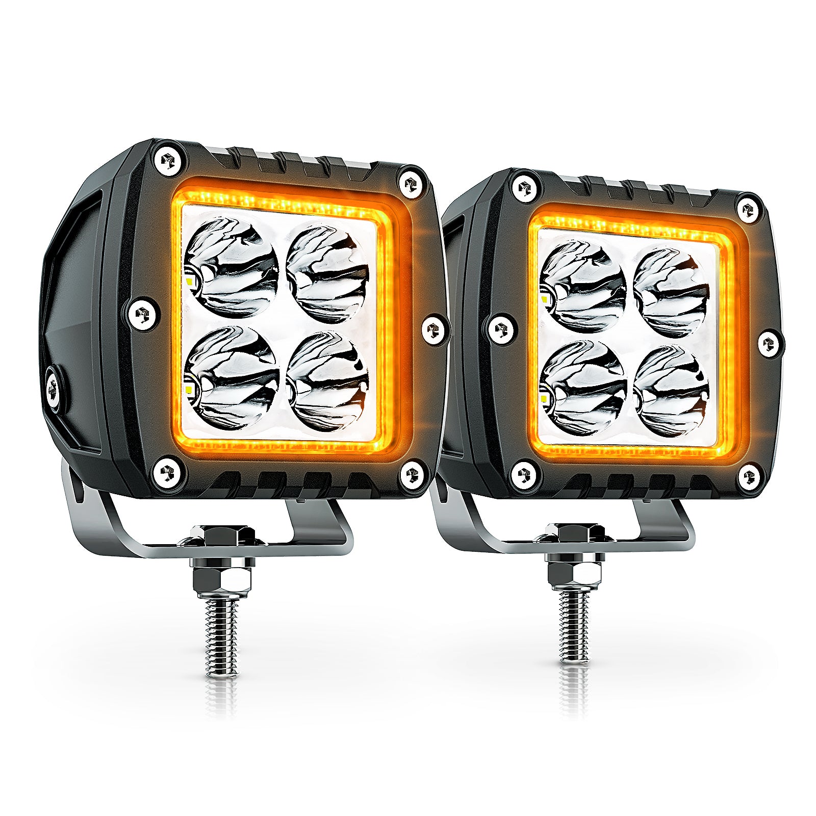 S1 Amber LED Pods Light - 3 Inch 20W Off Road Combo Driving Lights (2PCS)