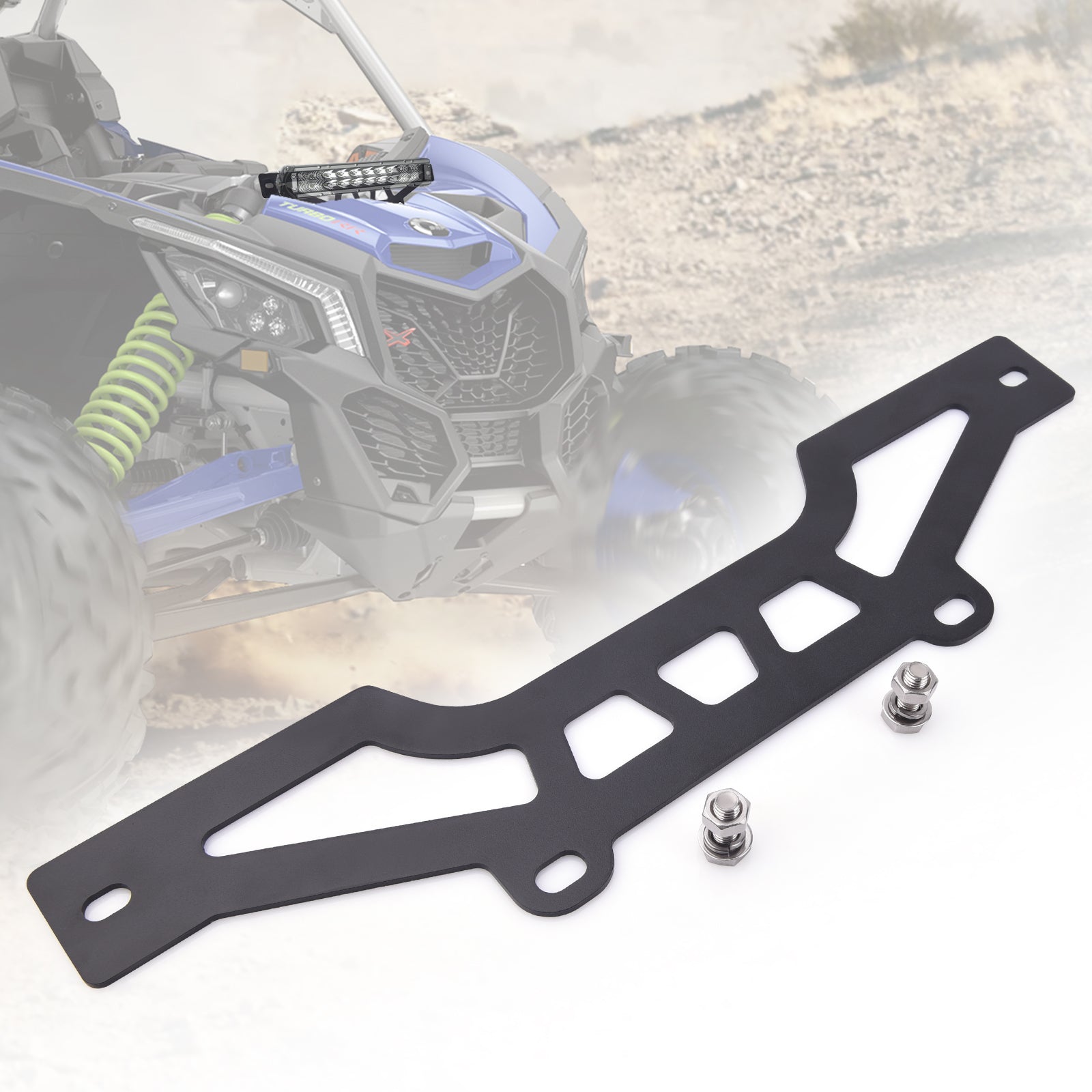 Shock Tower Light Bar Bracket Mount Kit, 10''-14'' Front Light Bar Mounts Compatible with Cam Am Maverick X3 X RS Turbo R, 2017-2022