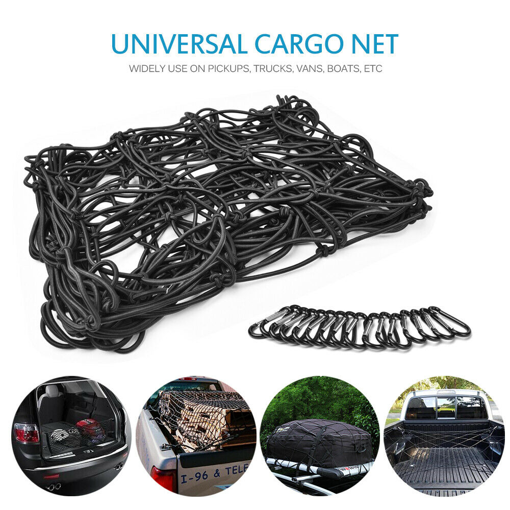 Truck Bungee Cargo Net Universal Heavy Duty Luggage Mesh Van Stretch to 14x10FT