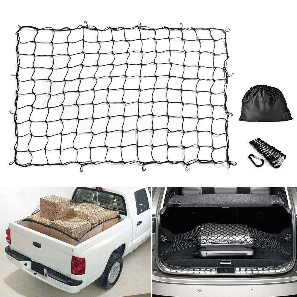 Truck Bungee Cargo Net Universal Heavy Duty Luggage Mesh Van Stretch to 14x10FT