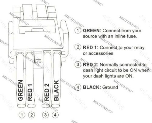 MICTUNING White LED LIGHT BAR Symbol Push Button with Wiring Kit ON-OFF Switch fits Toyota 1.28 x 0.87 inches